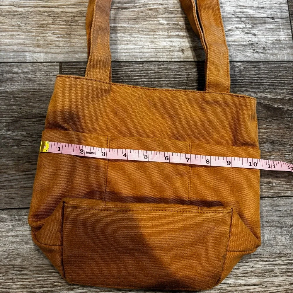 Hannah Canvas Kella Soft Cotton Brown Shoulder Tote Bag Multi-Pocket Everyday